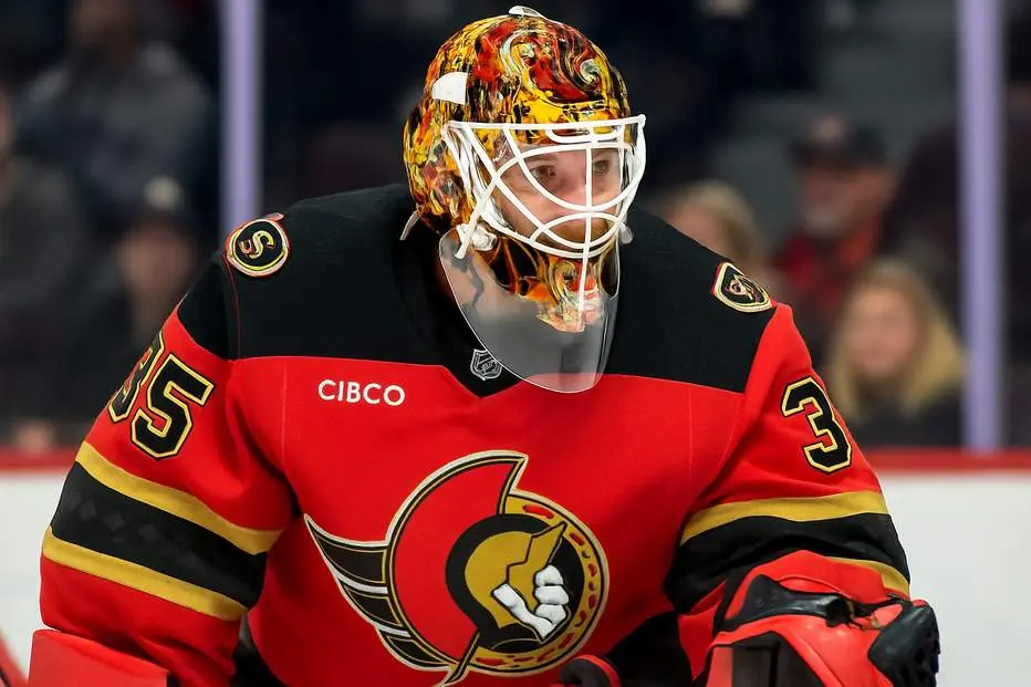 Linus Ullmark tillbaka på isen – första glimtarna från träningen