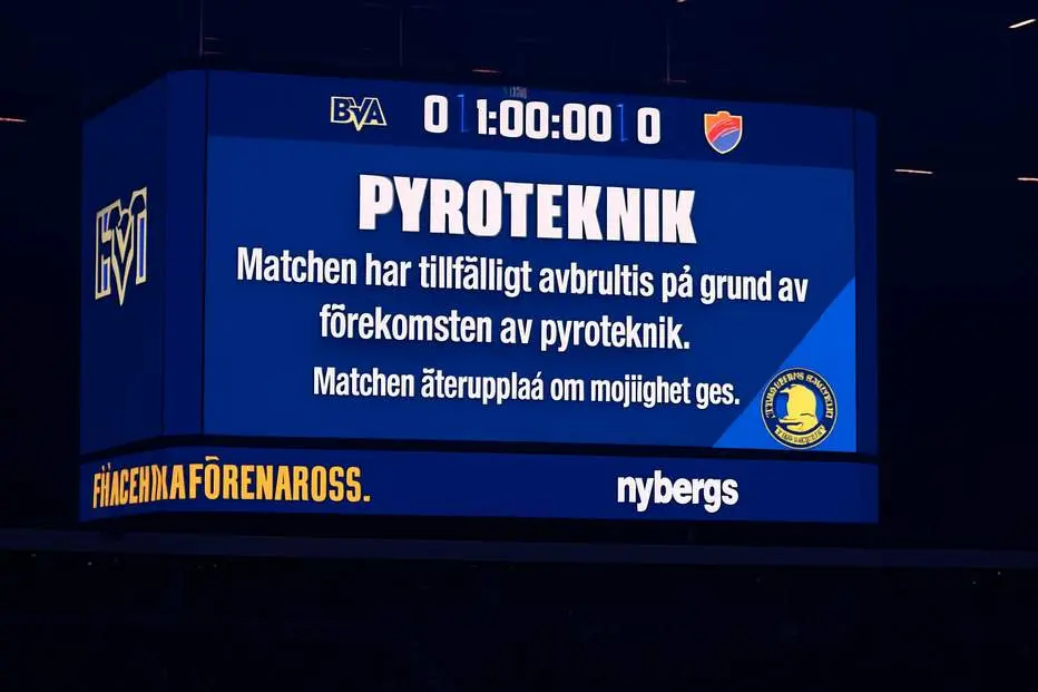 Stormatchen skjuts upp – efter pyro: ”Helt meningslöst”
